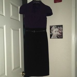 Black Halo colorblock dress